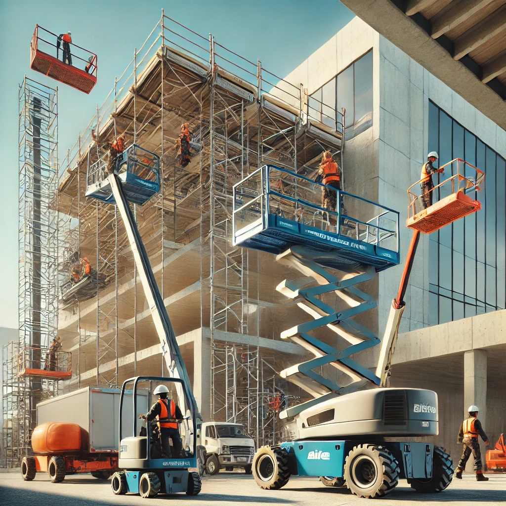 DALL·E marzo 2026-02-28 18.30.24 – A modern construction site in Monterrey, Mexico, featuring different types of aer...