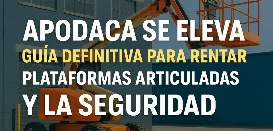 Plataforma articulada en renta en Apodaca trabajando en un entorno industrial, promoviendo seguridad y eficiencia con Progalvati