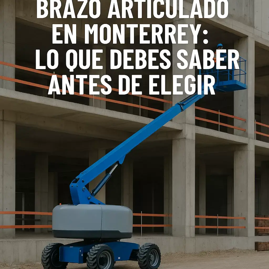 "Plataforma de brazo articulado en acción en Monterrey: conoce todo lo necesario antes de rentar."
