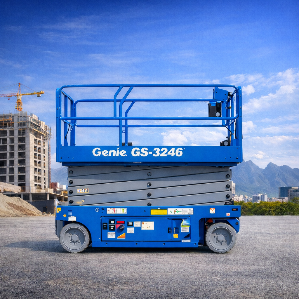 Especificaciones técnicas Genie GS-3246 plataforma tijera electrica renta Monterrey NL