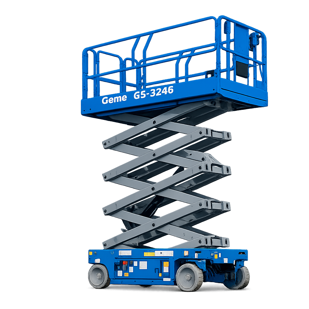 Renta de tijera electrica Genie GS-3246 en Parque Industrial PIAM Apodaca - PROGALVATI