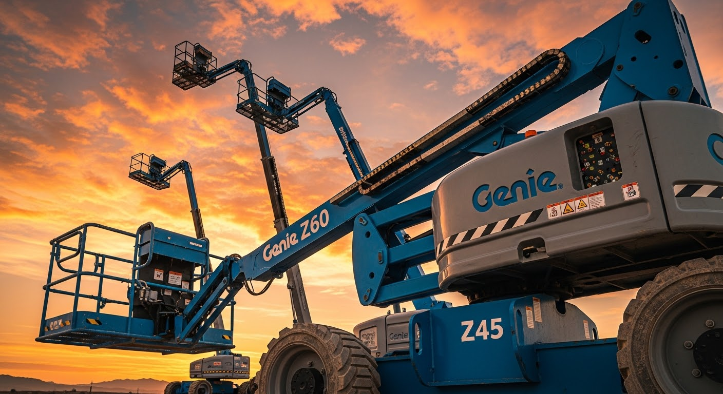 Plataforma elevadora Genie en operación parque industrial Monterrey Progalvati