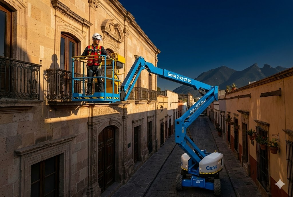 Plataforma-articulada-fachada-cornisa-centro-historico-monterrey-2 — Progalvati